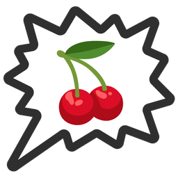 cherries and right anger bubble