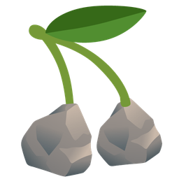 cherries and rock
