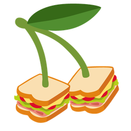 cherries and sandwich