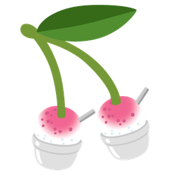 cherries and shaved ice