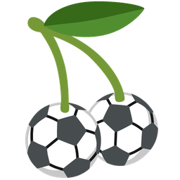 cherries and soccer ball