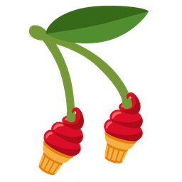 cherries and soft ice cream