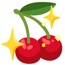 cherries and sparkling heart