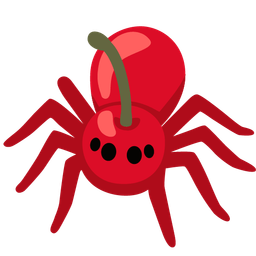 cherries and spider