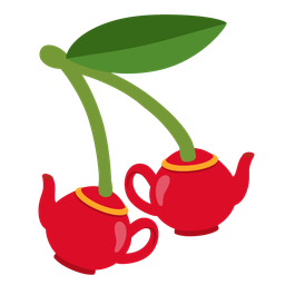 cherries and teapot