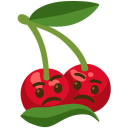 cherries and thinking face