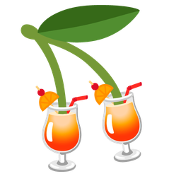 cherries and tropical drink