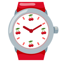 cherries and watch