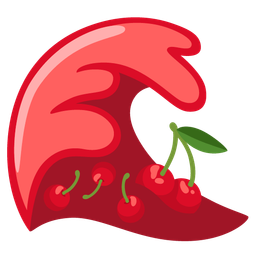 cherries and water wave