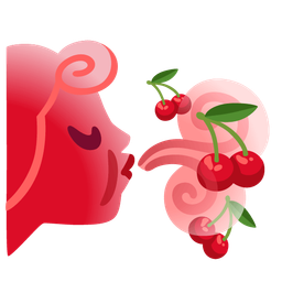 cherries and wind face