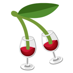 cherries and wine glass