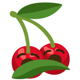 cherries and yawning face