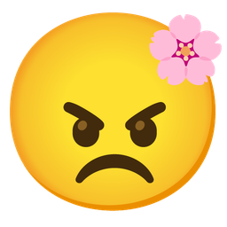 cherry blossom and angry face