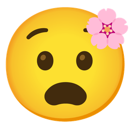 cherry blossom and anguished face