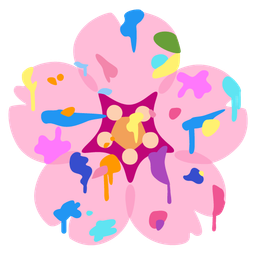 cherry blossom and artist palette