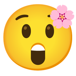 cherry blossom and astonished face