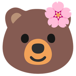 cherry blossom and bear
