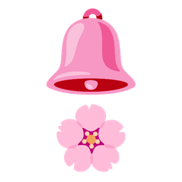 cherry blossom and bell