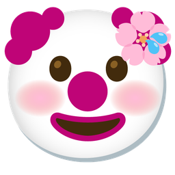 cherry blossom and clown face