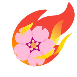 cherry blossom and comet