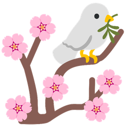 cherry blossom and dove