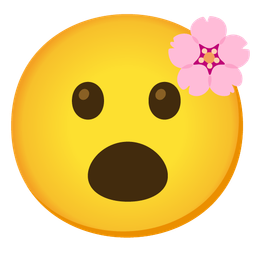 cherry blossom and face with open mouth