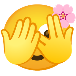 cherry blossom and face with peeking eye