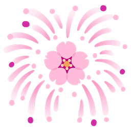 cherry blossom and fireworks