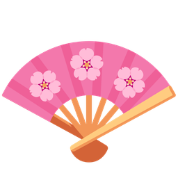 cherry blossom and folding hand fan