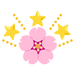 cherry blossom and glowing star