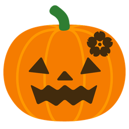 cherry blossom and jack-o-lantern