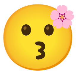 Cherry blossom and Kissing face