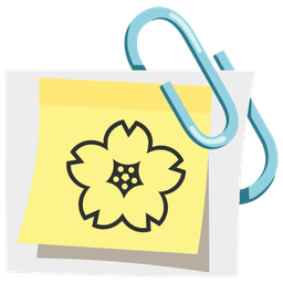 cherry blossom and linked paperclips