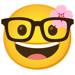 cherry blossom and nerd face