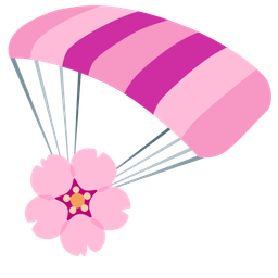 cherry blossom and parachute