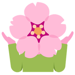 cherry blossom and person shrugging