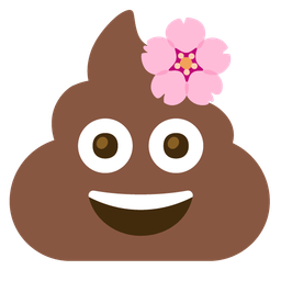 cherry blossom and pile of poo