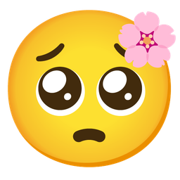 cherry blossom and pleading face
