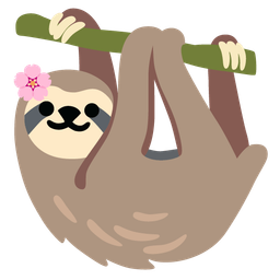 cherry blossom and sloth