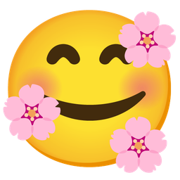 Cherry blossom and Smiling face with hearts