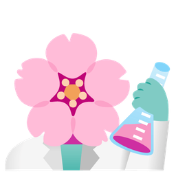 cherry blossom and test tube