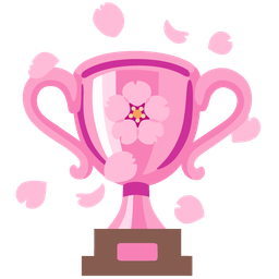 cherry blossom and trophy