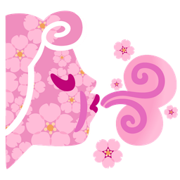 cherry blossom and wind face