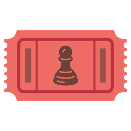chess pawn and admission tickets
