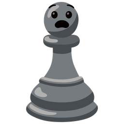 chess pawn and anguished face