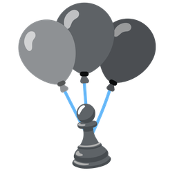 chess pawn and balloon