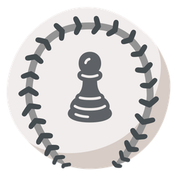 chess pawn and baseball
