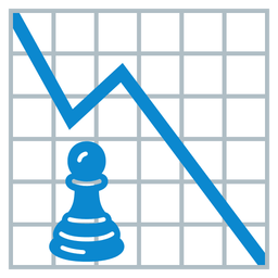 chess pawn and chart decreasing