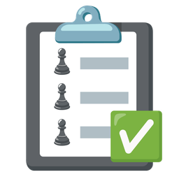 chess pawn and check mark button