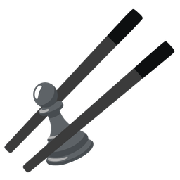 chess pawn and chopsticks